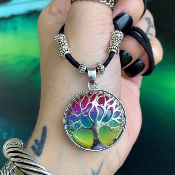 Silverskylight Jewelry - Tree of life boho suede adjustable choker necklace